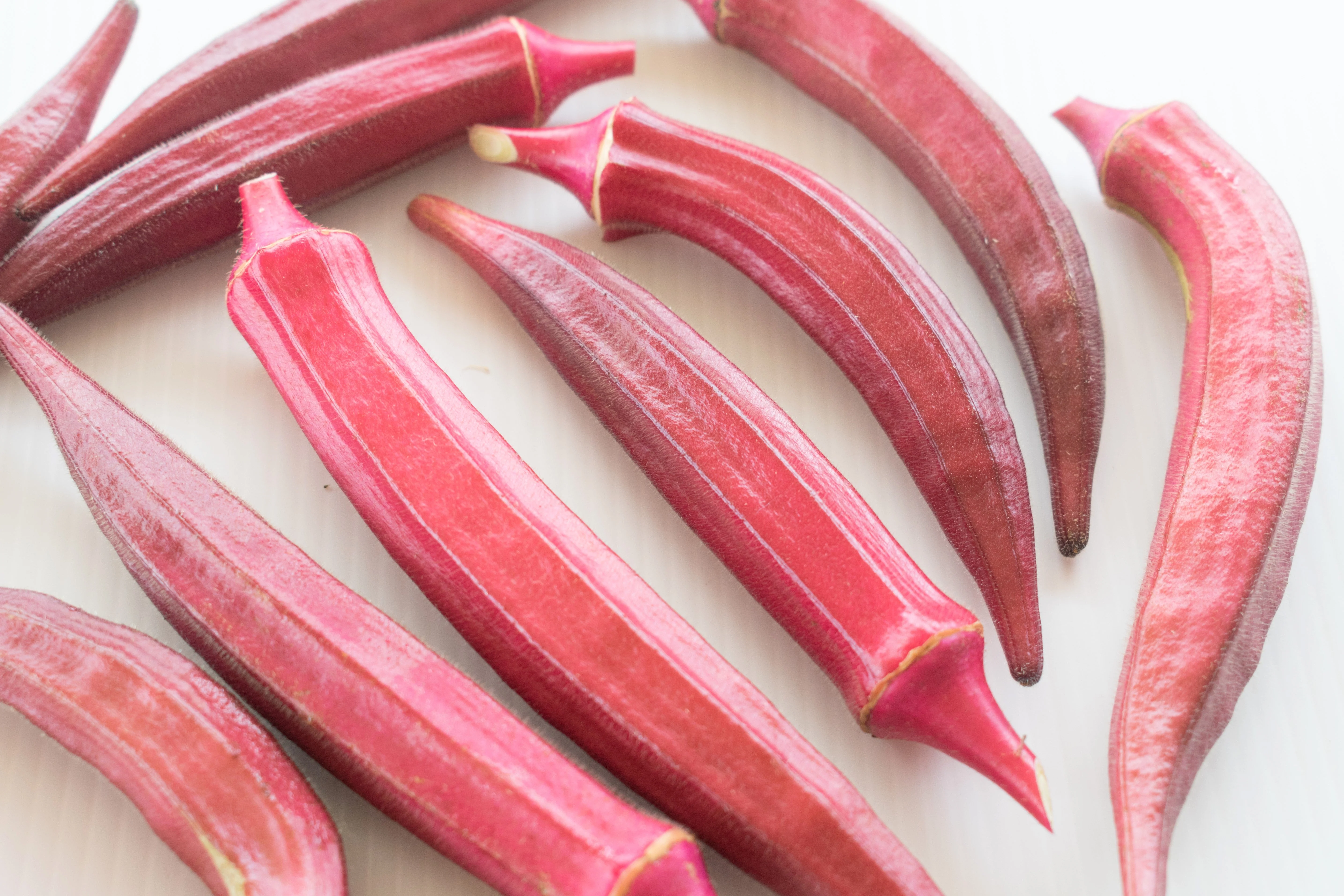 150 RED BURGUNDY OKRA Abelmoschus Esculentus Vegetable Seeds - Image 5
