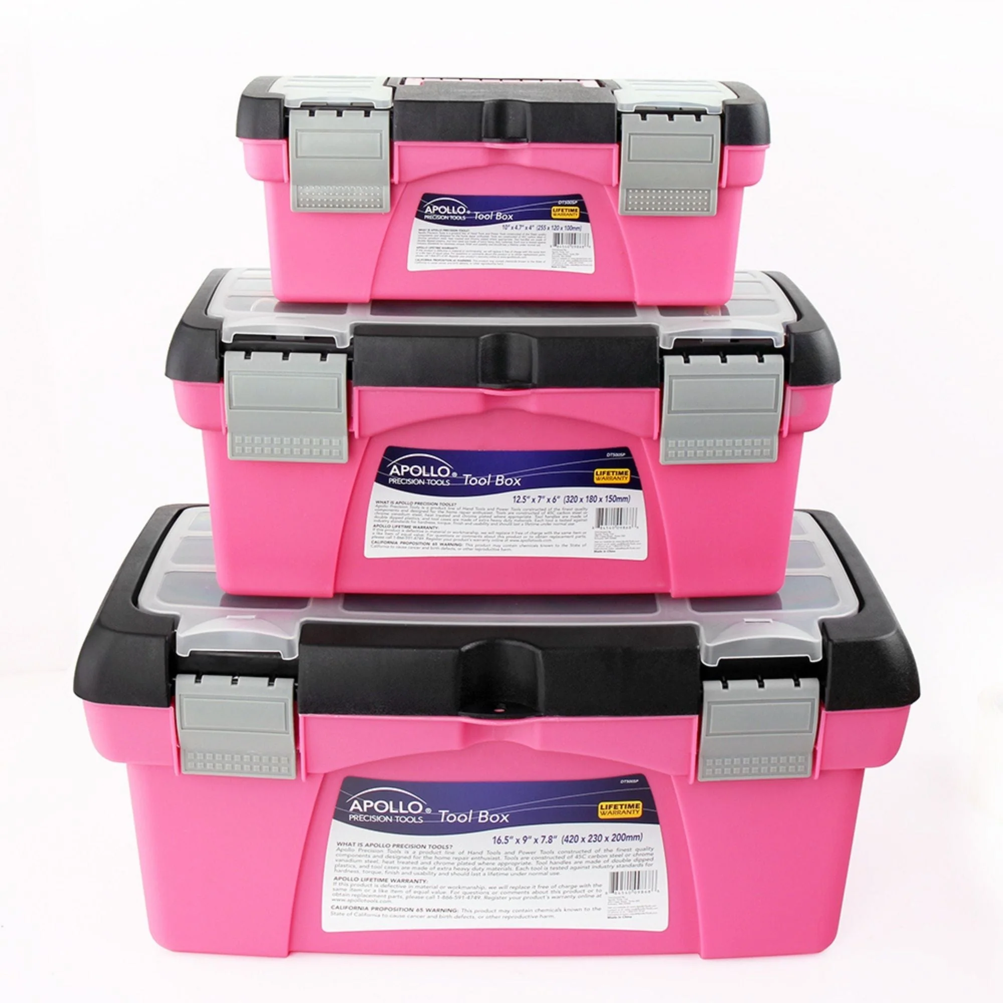 3 Piece Tool Box - Pink - DT5005P - Image 10
