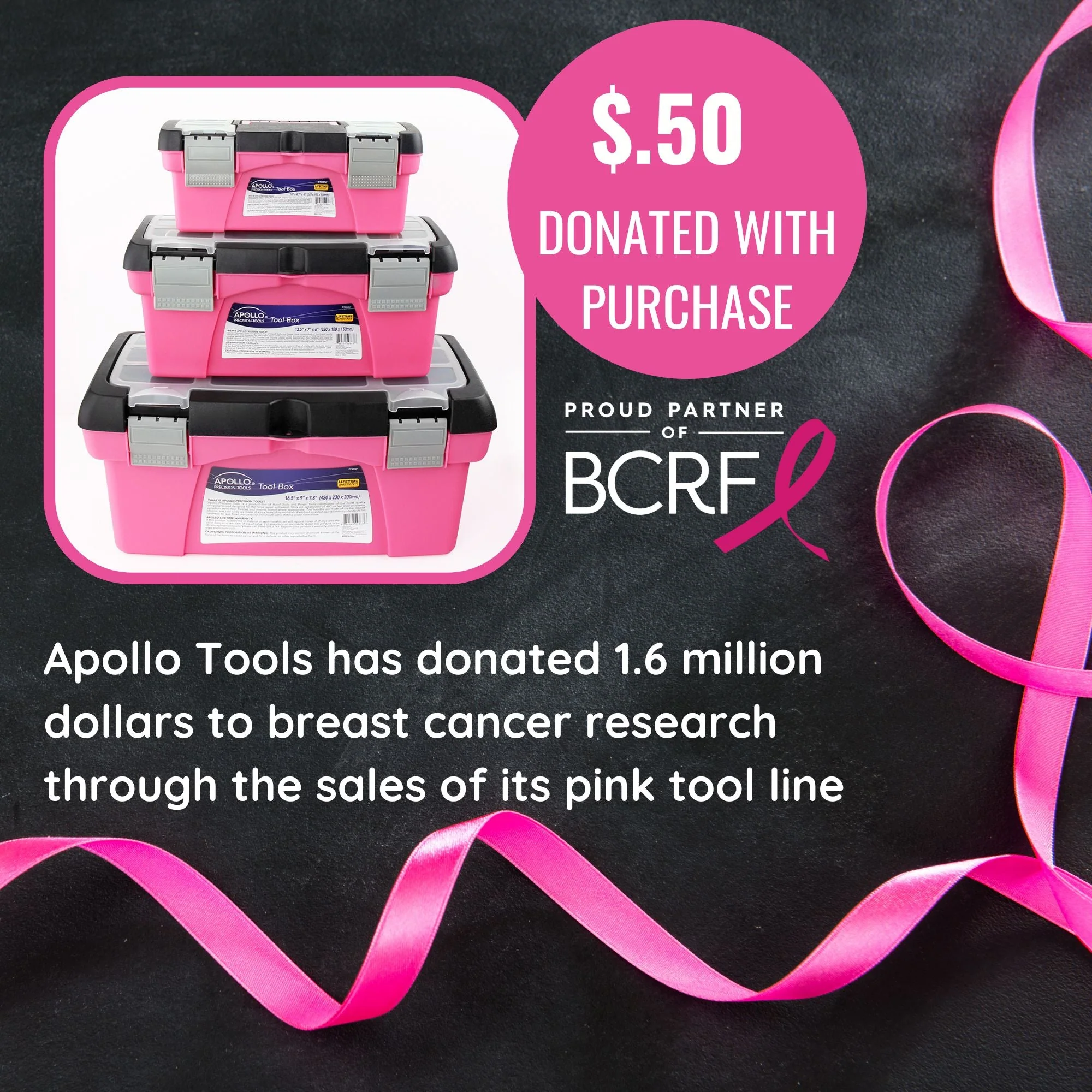 3 Piece Tool Box - Pink - DT5005P - Image 4