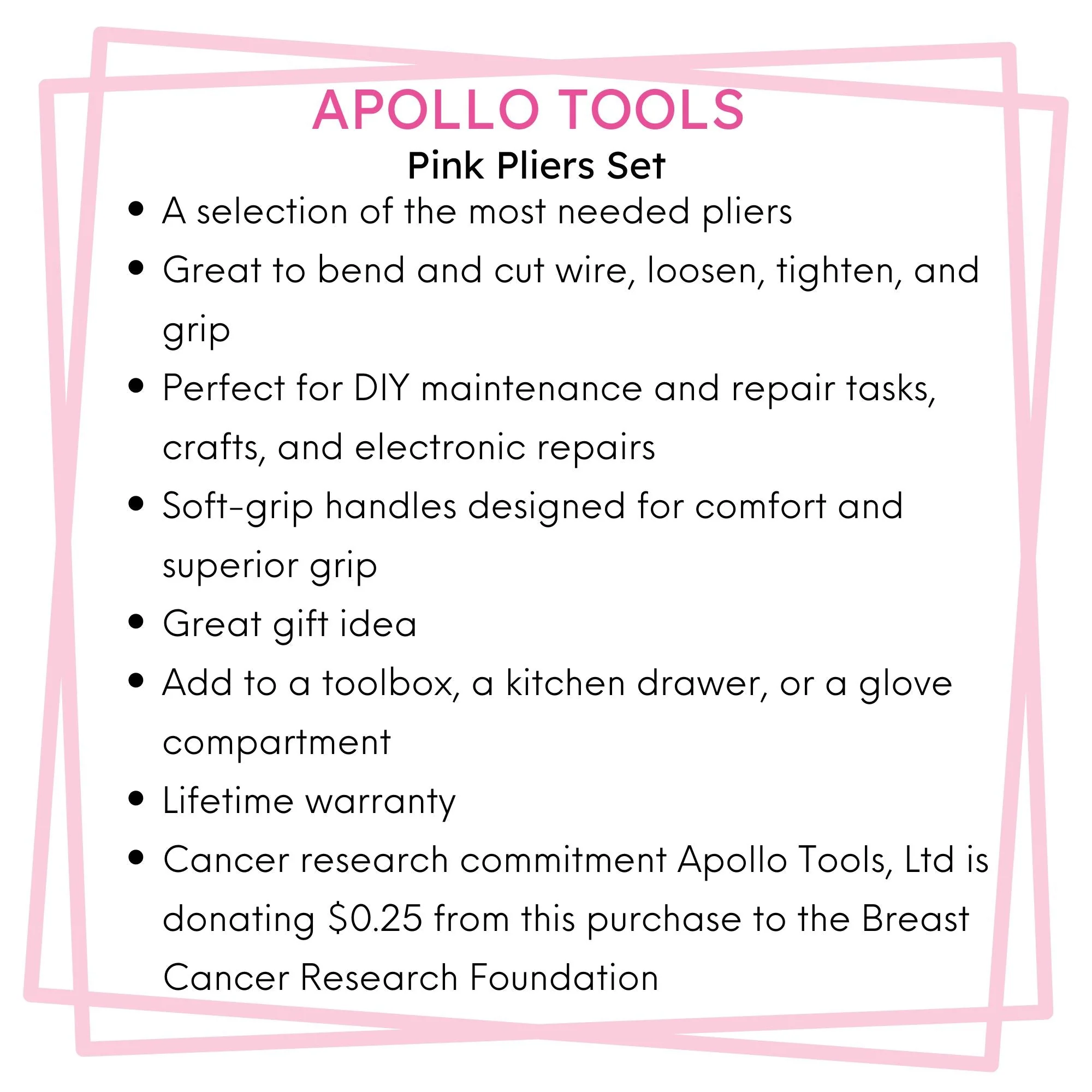 3 Pliers - Pink - DT5008P - Image 2