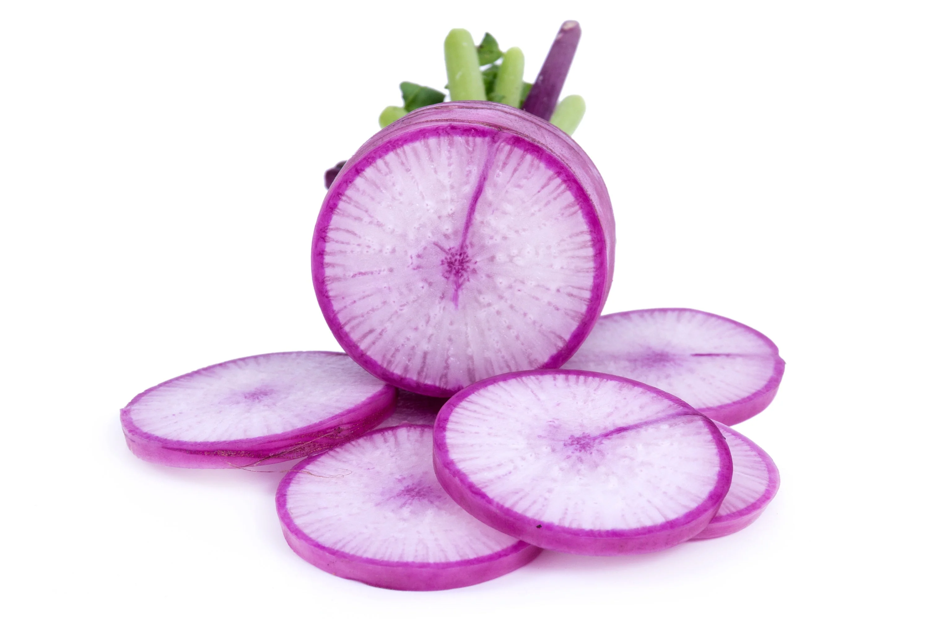 300 PURPLE PLUM RADISH Raphanus Sativus White Flesh Root Vegetable Seeds - Image 3