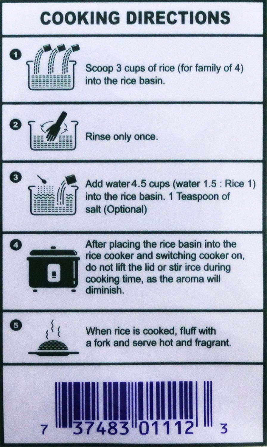 5 Pounds Three Ladies Brand Jasmine Broken Rice (One Bag) - Image 3