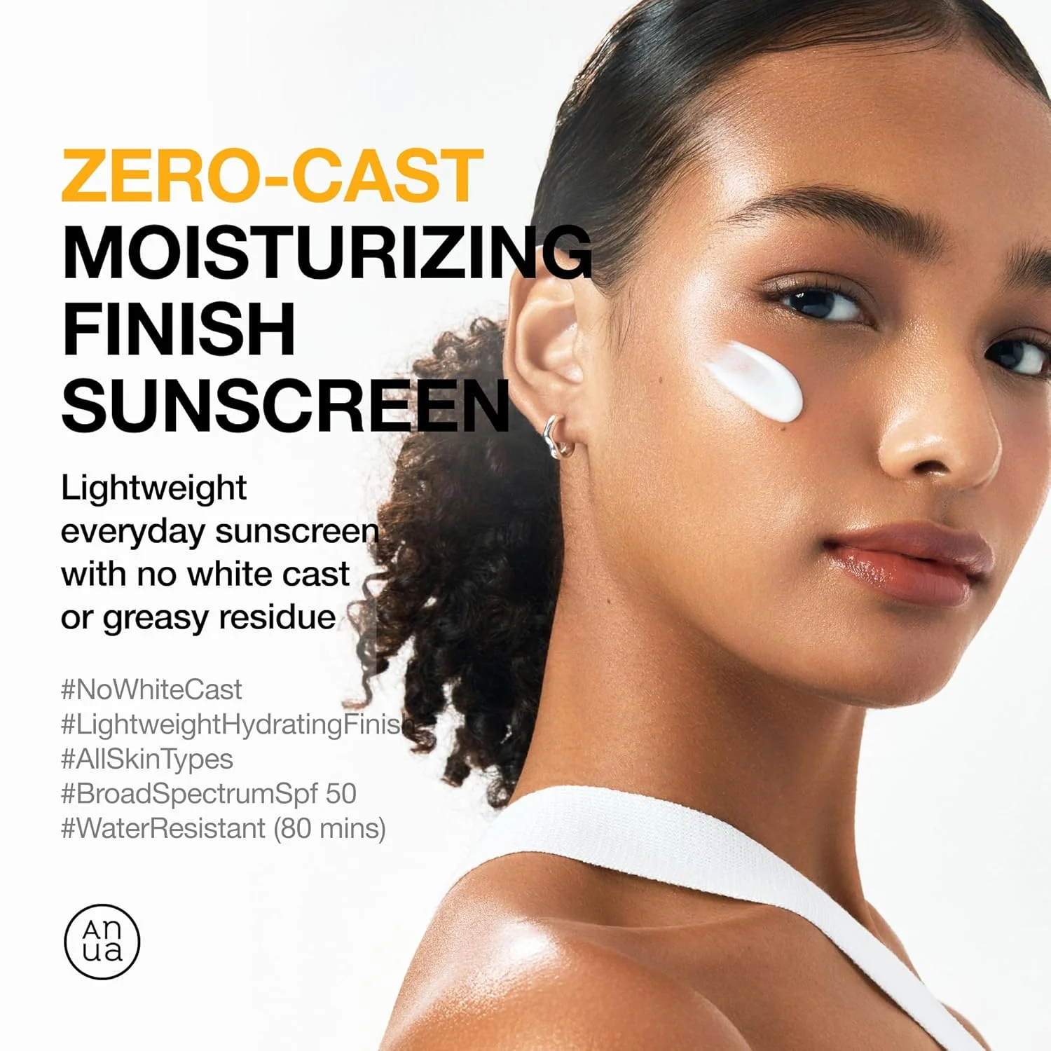 ANUA Zero-Cast Moisturizing Finish Sunscreen SPF50+ PA++++ - Image 2