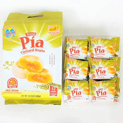Tan Hue Vien Custard Hopia Cake Lava Mung Bean 12 packs - 576g - Image 7