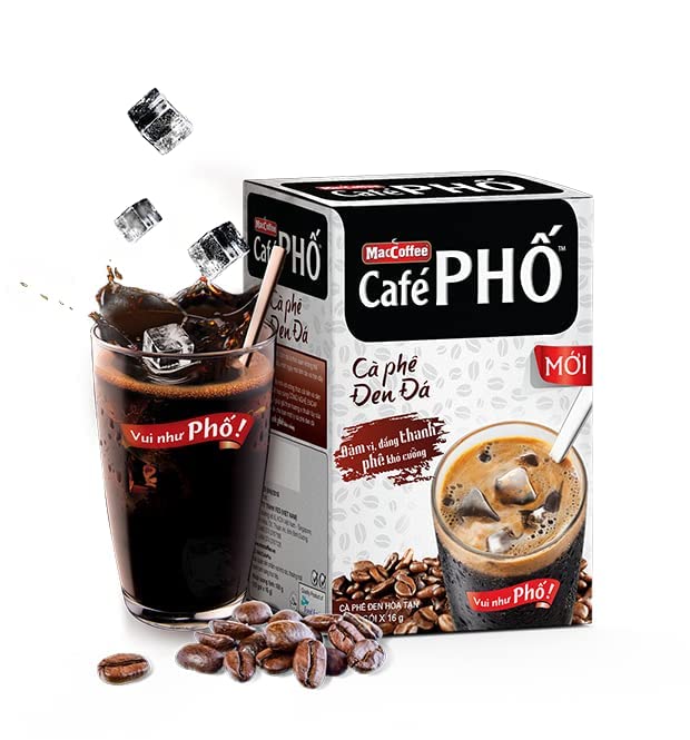 Cafe Pho Vietnamese Instant Coffee Mix, Iced Black Coffee, Cafe Den Da, Single Serve Coffee Packets, Bag of 18 Sachets, Pack of 1 - Image 4