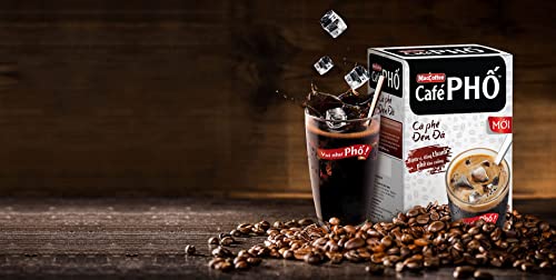 Cafe Pho Vietnamese Instant Coffee Mix, Iced Black Coffee, Cafe Den Da, Single Serve Coffee Packets, Bag of 18 Sachets, Pack of 1 - Image 5