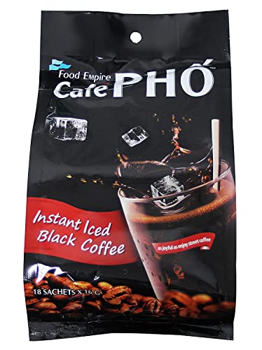 Cafe Pho Vietnamese Instant Coffee Mix, Iced Black Coffee, Cafe Den Da, Single Serve Coffee Packets, Bag of 18 Sachets, Pack of 1 - Image 6