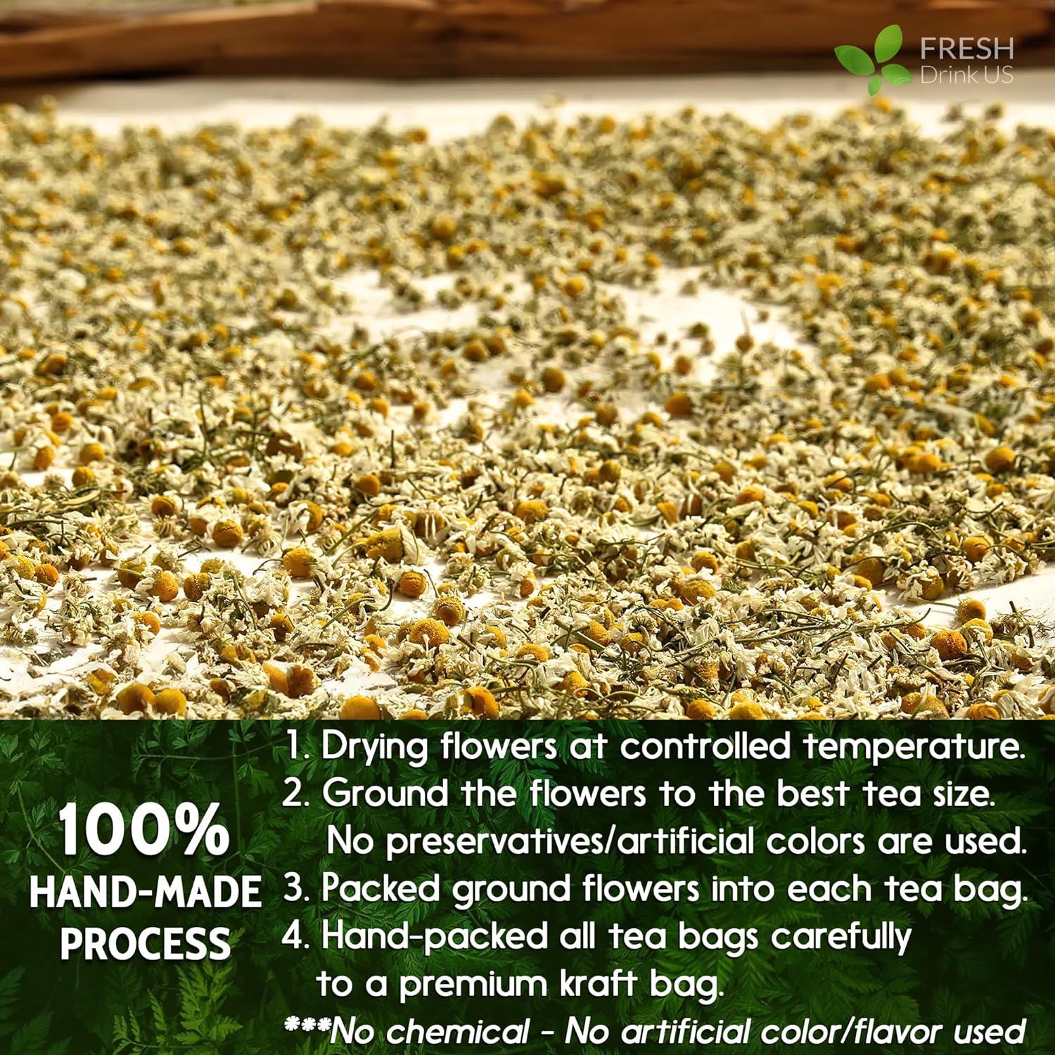 Chamomile Tea Bags, 100% Natural Chamomile, Freshly Picked, Naturally Dried Chamomile, Hand-made, Biodegradable Tea Bag - Image 8