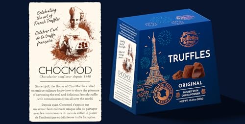 Chocmod Truffettes de France Natural Truffles, Plain, 1000-Gram Boxes (Pack of 2) - Image 2