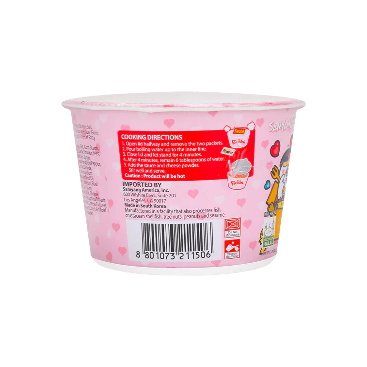 Korean Carbonara Stir-Fried Ramen - Spicy Chicken Flavor Big Bowl, 3.7oz - Image 3