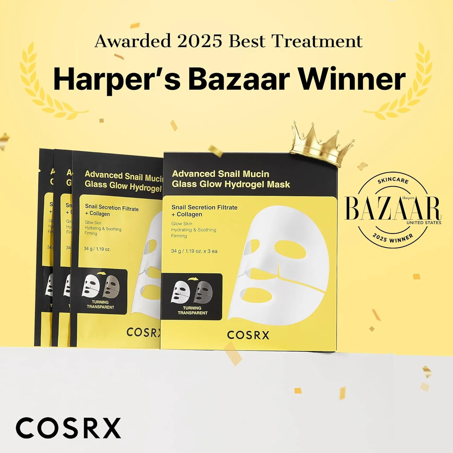 Cosrx Advanced Snail Mucin Glass Glow Hydrogel Mask - Image 2