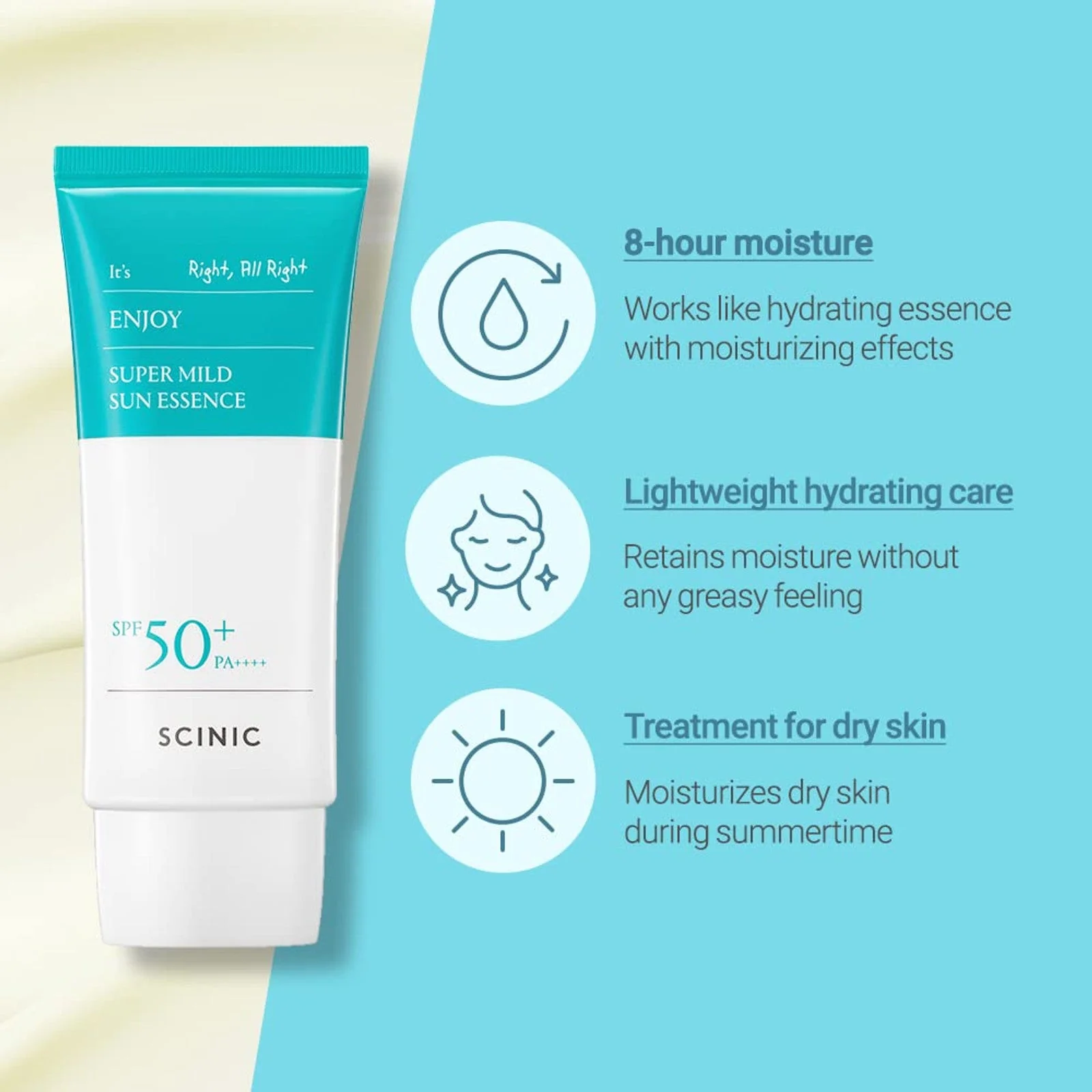 [Damage Box] SCINIC Enjoy Super Mild Sun Essence SPF 50+ PA++++ - Image 2
