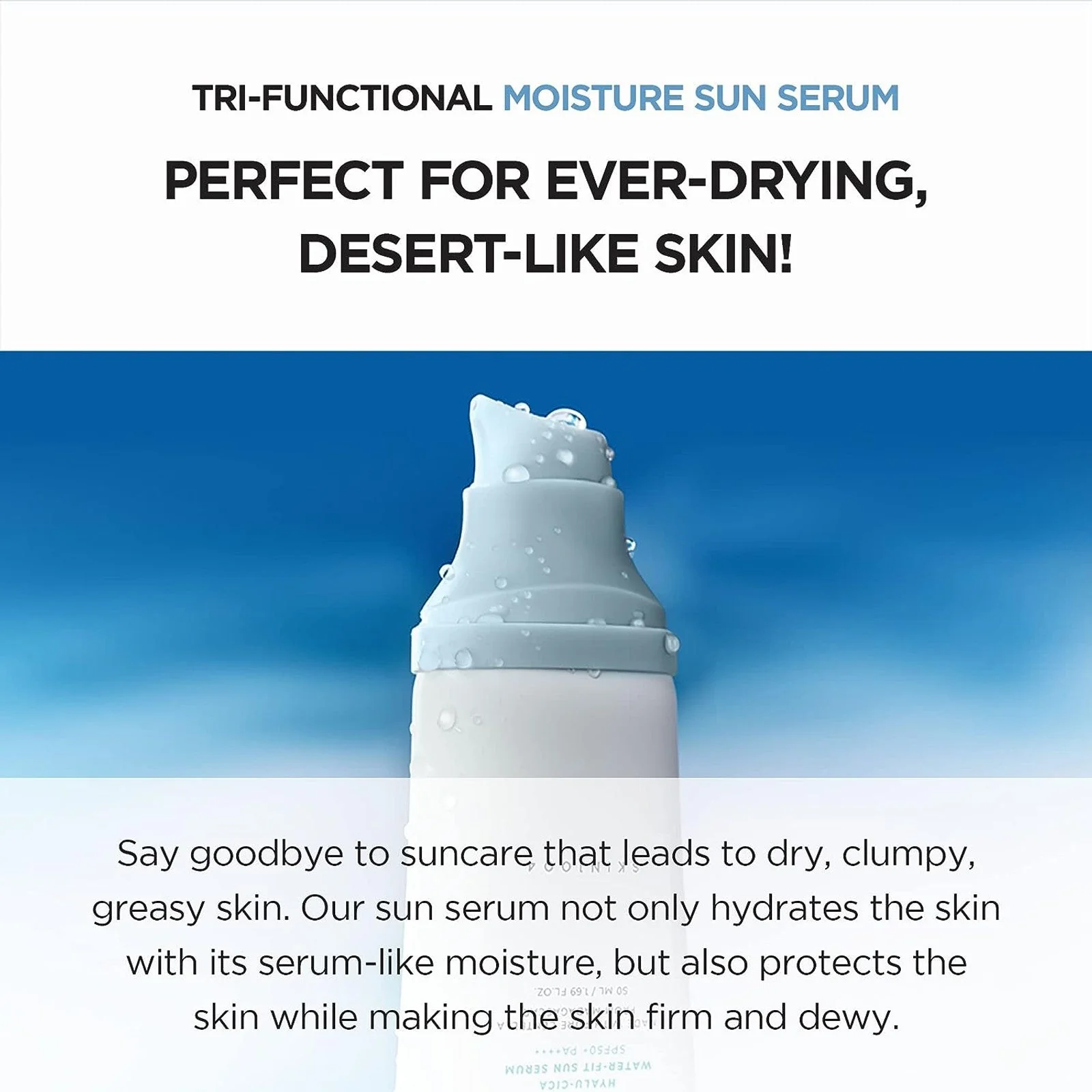 [Damage Box] SKIN1004 Madagascar Centella Hyalu-Cica Water-Fit Sun Serum SPF50+ PA++++ (2-Pack) - Image 3