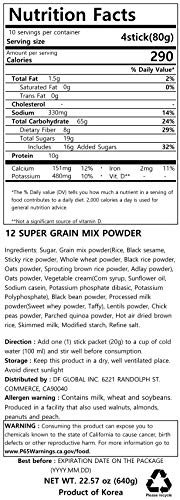 Damtuh Korean 12 Super Mixed Grain Powder Meal Replacement Shake Breakfast Simple Meal Superfoods Misugaru 20g x 40 Sticks - Image 7
