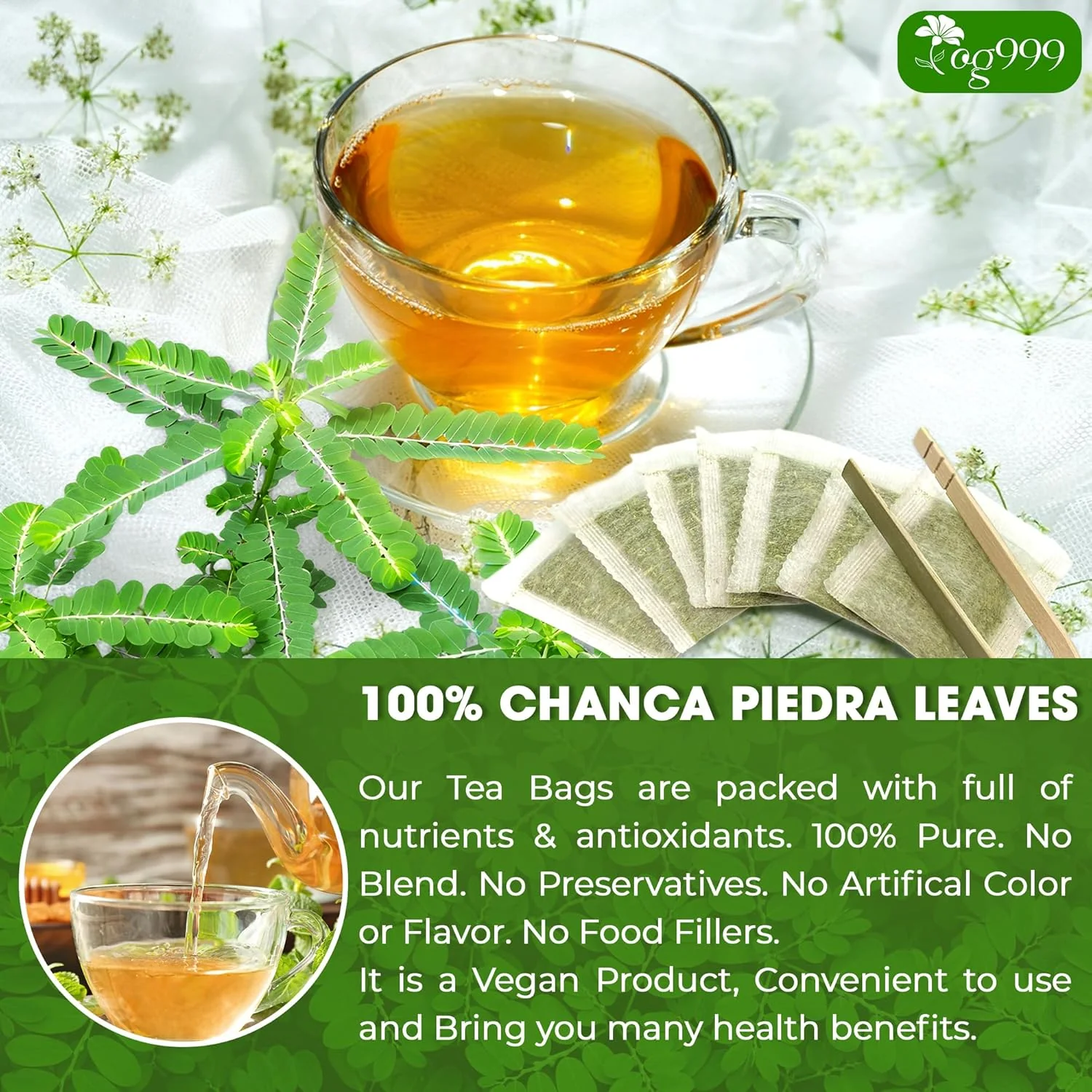 Dried Chanca Piedra Leaves, Chanca Piedra Tea “Stone Breaker” Tea Bags - Image 4