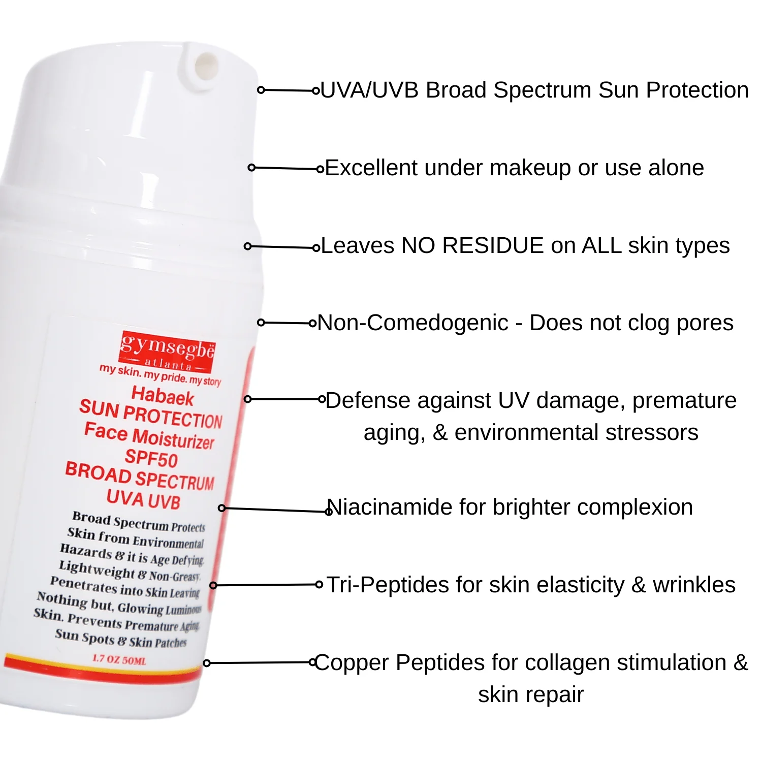 Habaek Sun Protection Face Moisturizer SPF50 - Image 8