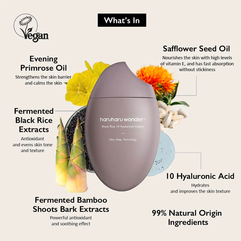 Haruharu Wonder Black Rice 10 Hyaluronic Cream - Image 3