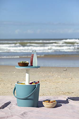 Keter Go Bar 4.2 Gallon Beer and Wine Cooler with Handle and Pop Up Outdoor Table - Perfect for Your Patio, Picnic, and Beach Accessories, Teal - Image 11