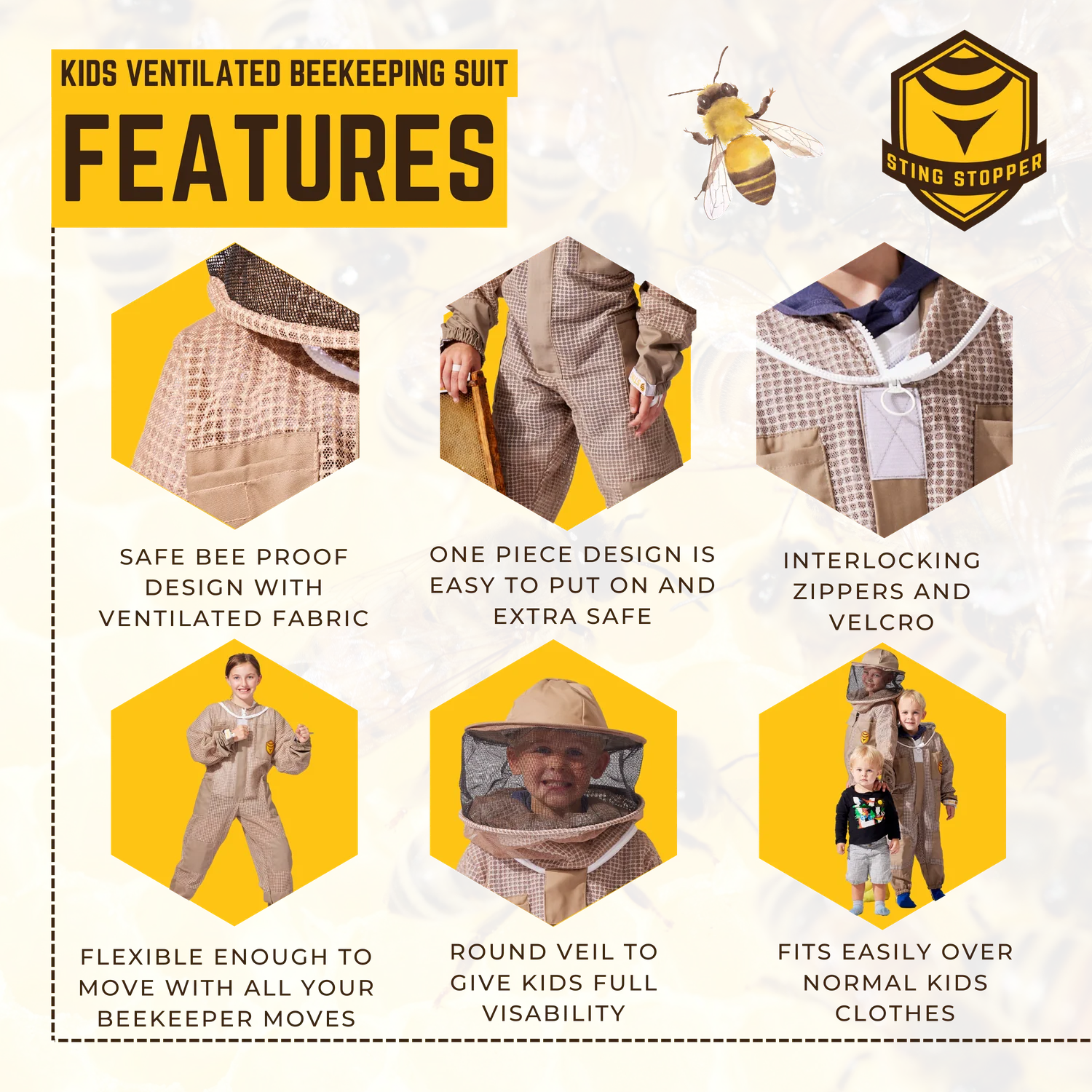 Kids Ventilated Beekeeping Suit - Image 5