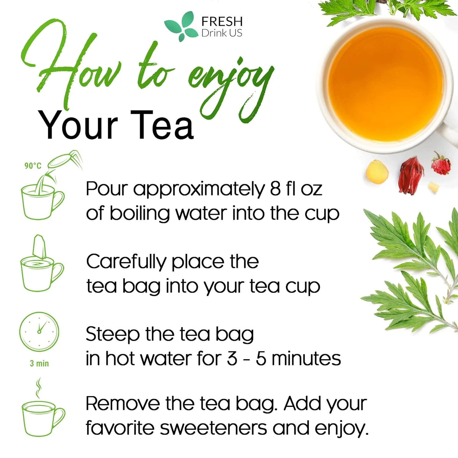 Mugwort Leaf Tea Bags, 100% Natural and Pure Mugwort Leaves, Loose Leaf Mugwort Herbal Tea, Mugwort Leaf Tea, No Sugar, No Caffeine, No Gluten, Vegan. - Image 9