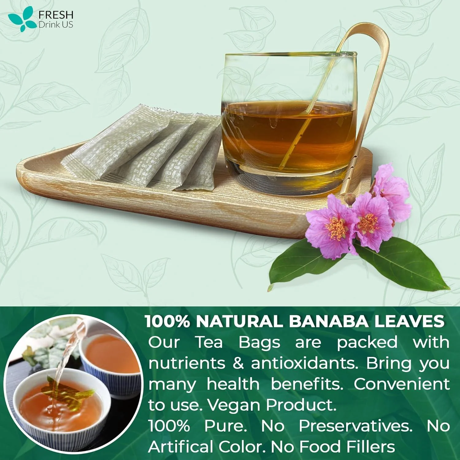Natural Banaba Dried Leaves, Tea Bags, Powder, Whole Banaba Leaves, 100% Pure Dried Banaba Leaves, Banaba Leaf Tea, No Additives, No Caffeine, Vegan - Image 12
