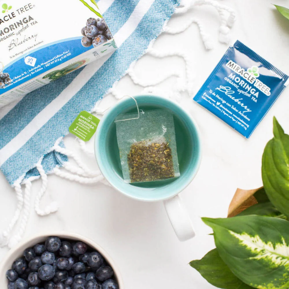 Organic Moringa Tea, Blueberry - Image 4