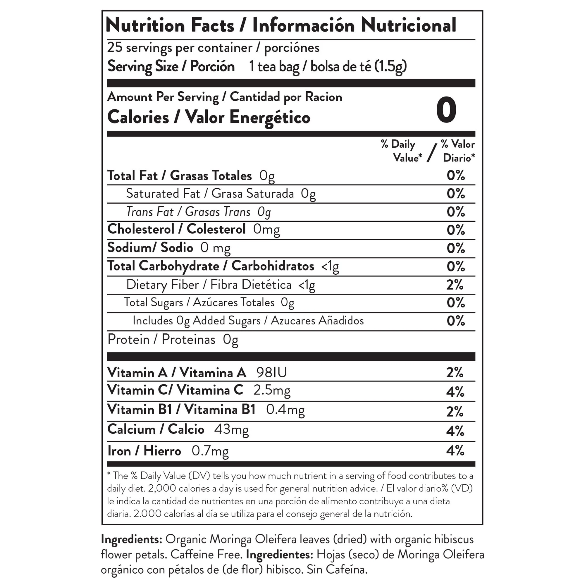 Organic Moringa Tea, Hibiscus - Image 4