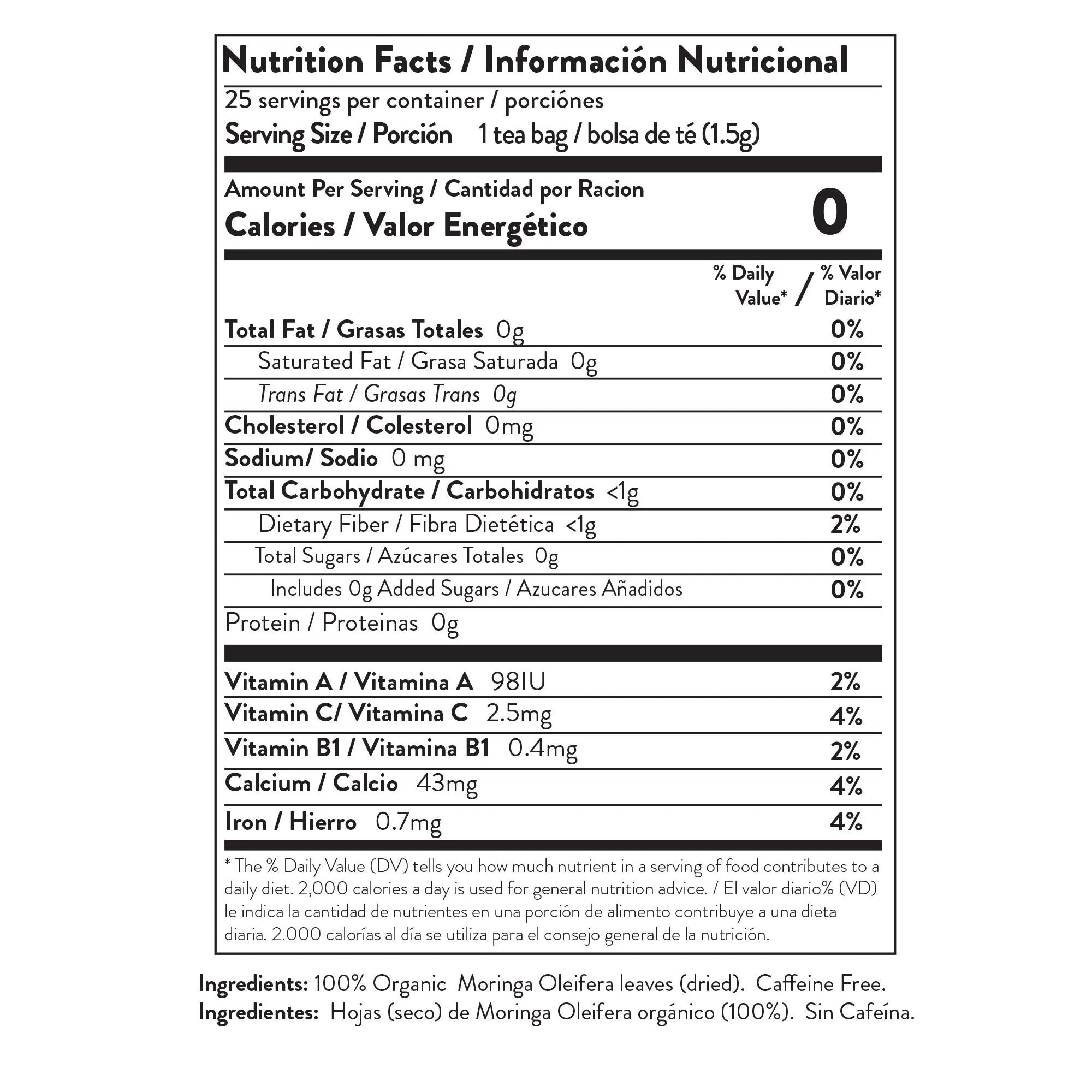 Organic Moringa Tea, Original - Image 3