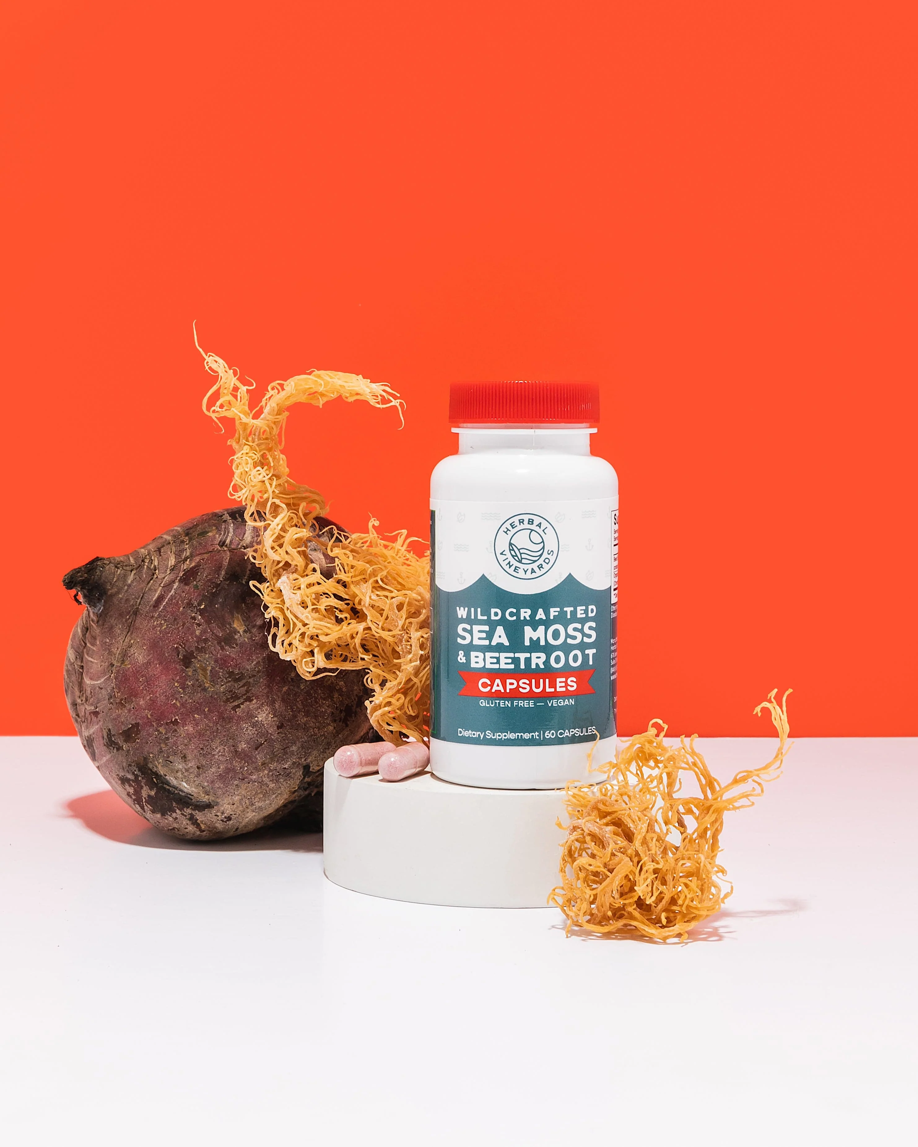 Organic Sea Moss & Beet Root Capsules - 60 Count - Image 2
