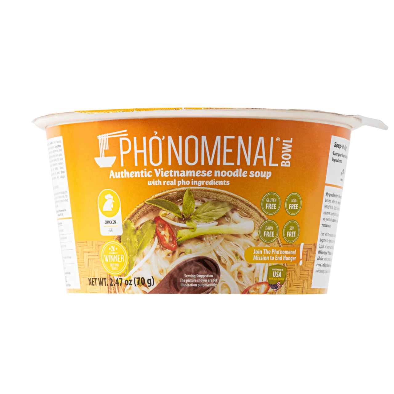 Pho’nomenal Bowl Instant Chicken Pho (Case of 6 Bowls) - Image 8