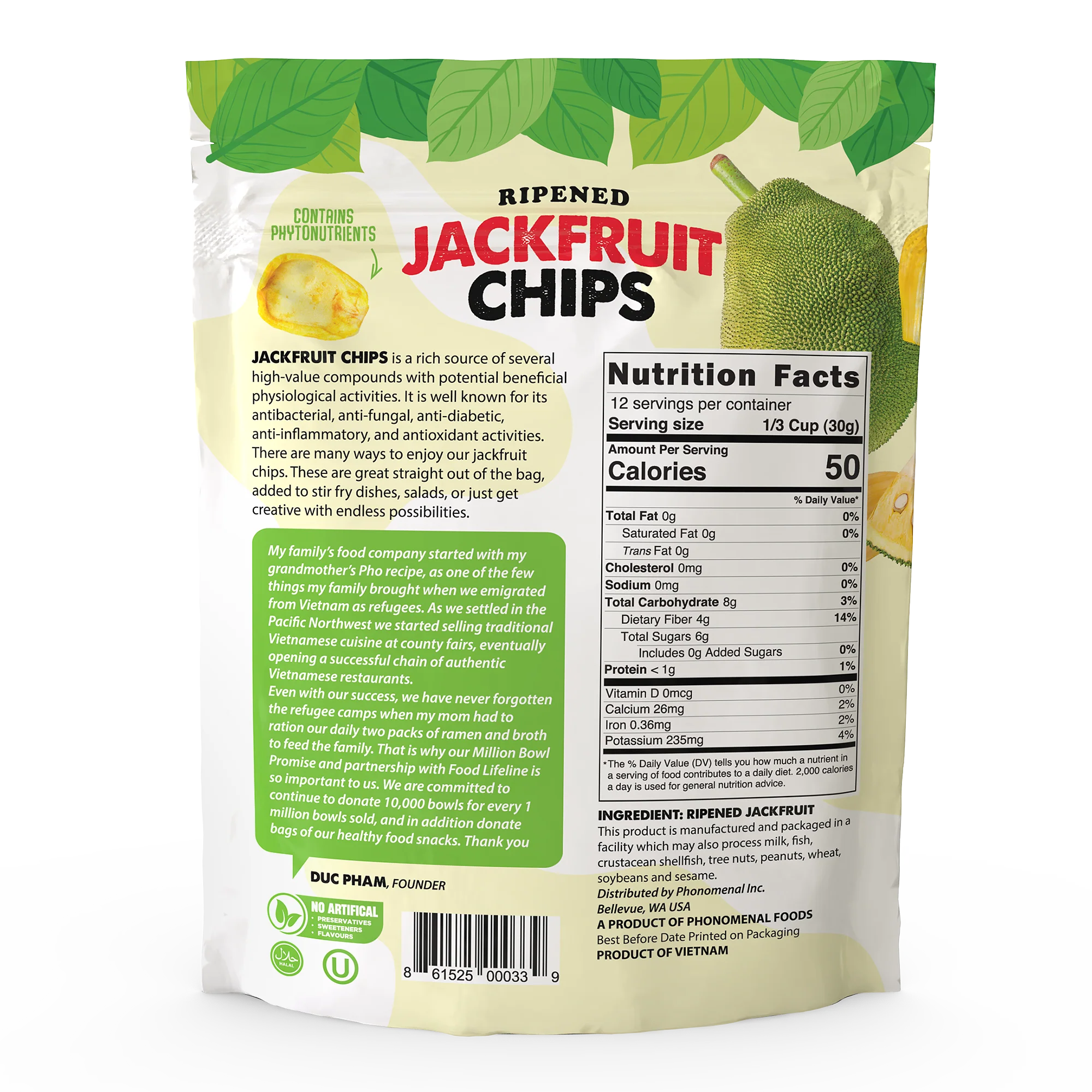 Pho'nomenal Ripened Jackfruit Chips (13oz Bag) - Image 2