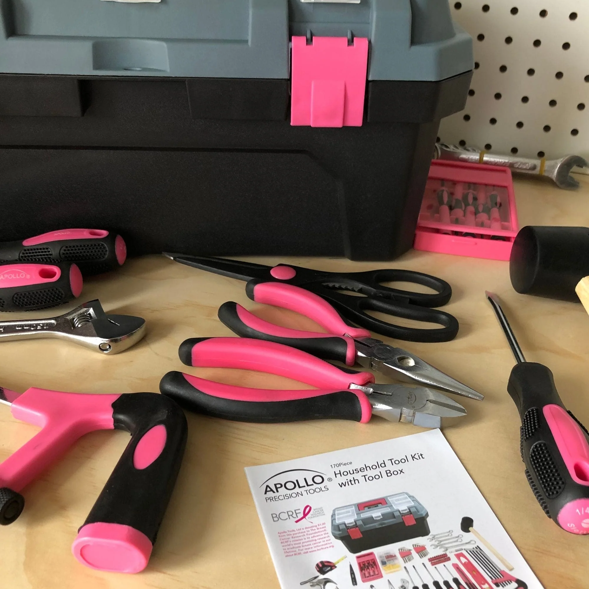 Pink 170 Piece Household Tool Kit with New and Improved Tool Box - DT7103P - Image 7