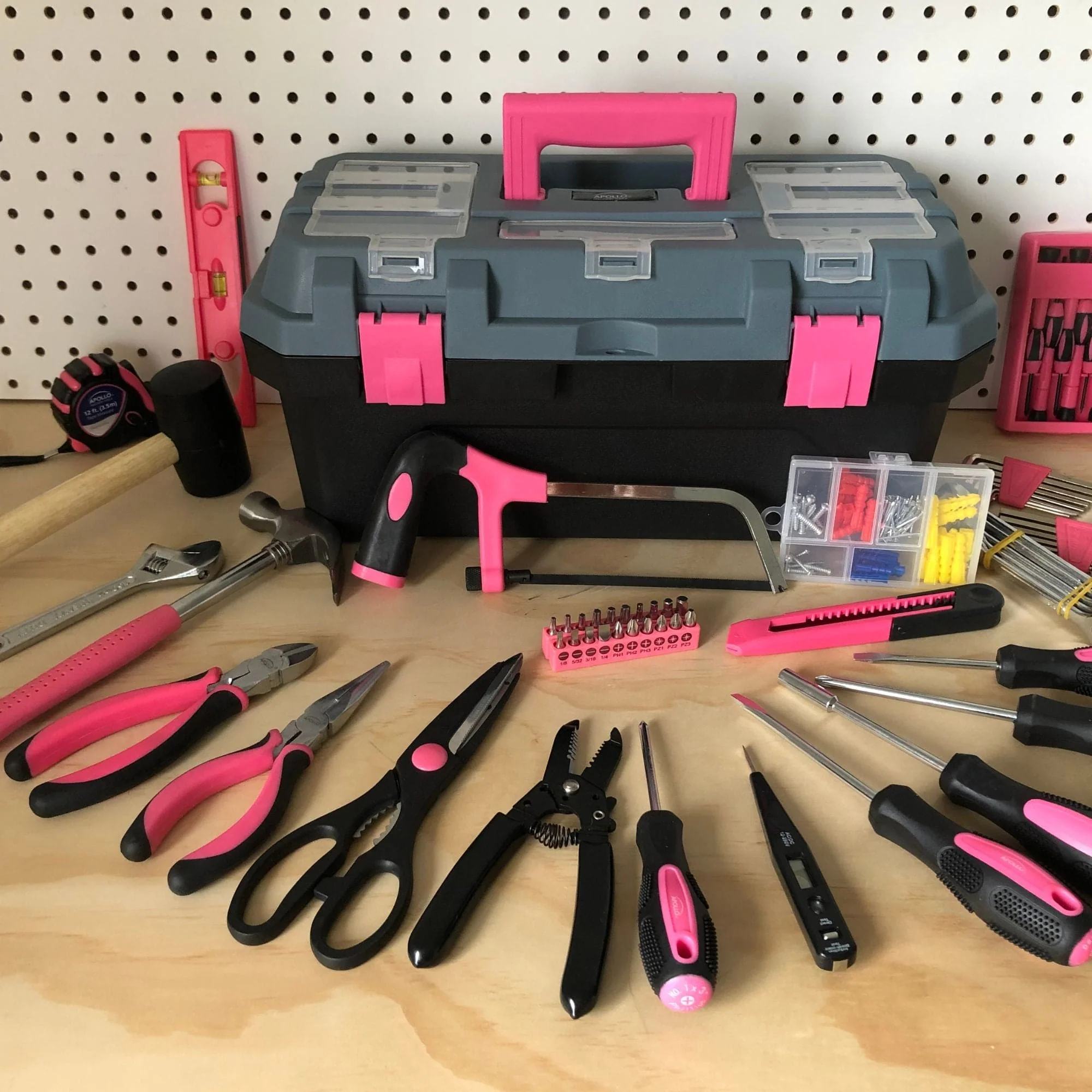 Pink 170 Piece Household Tool Kit with New and Improved Tool Box - DT7103P - Image 8