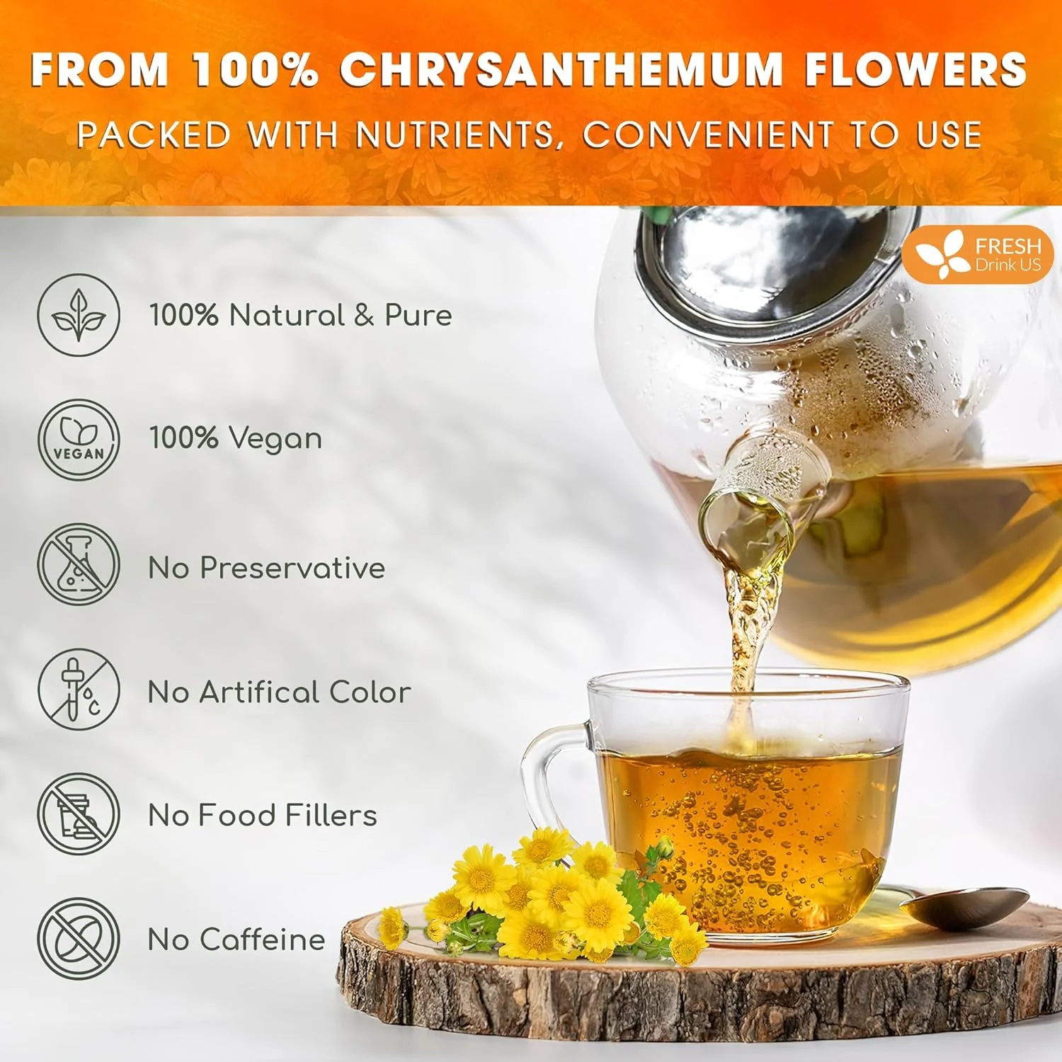 Premium 75 Chrysanthemum Flower Tea Bags - Image 4