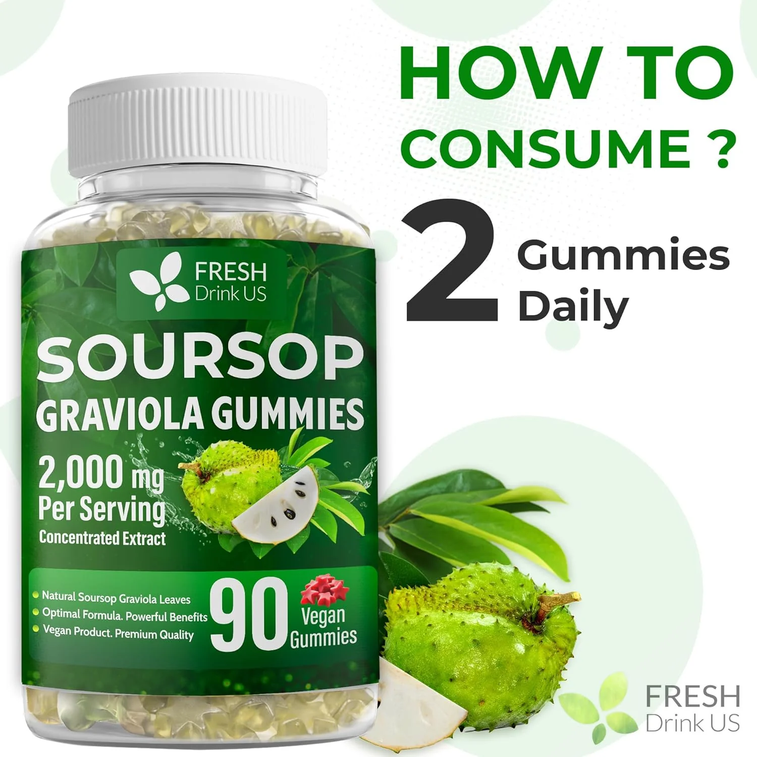 Premium 90 Soursop Graviola Gummies - Image 7