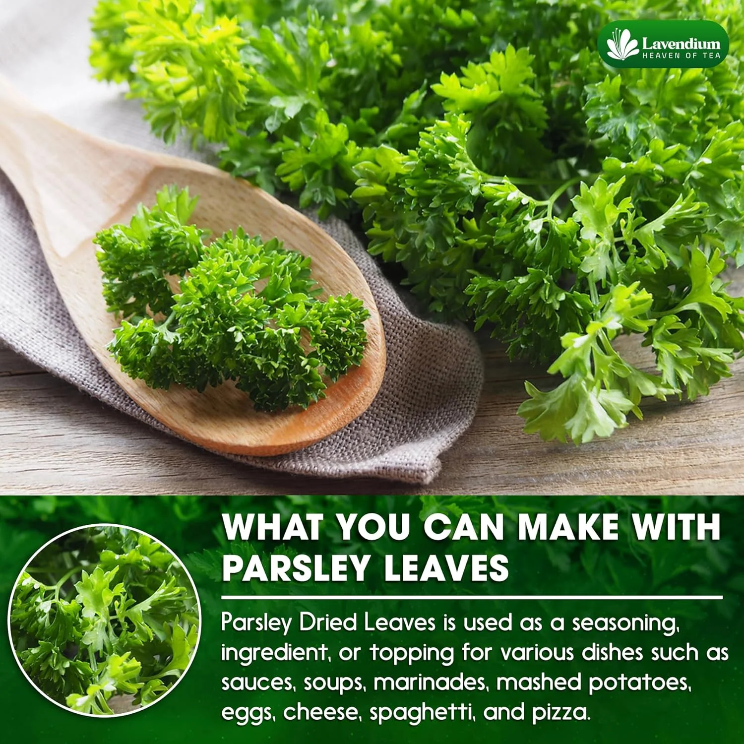 Premium Dried Parsley Leaves – 100% Pure, Non-GMO, Gluten-Free, Vegan – Aromatic Culinary Herb for Cooking, Garnish, and Seasoning - Image 7