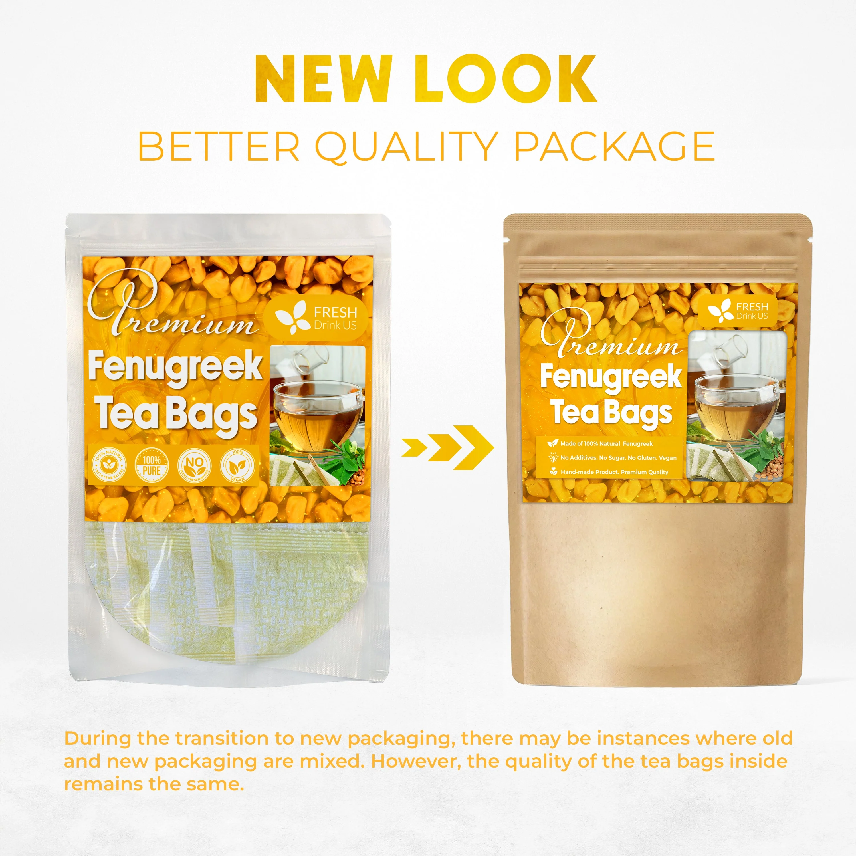 Premium Fenugreek Tea Bags. No Sugar, No Caffeine, No Gluten, Vegan. (30 Tea Bags) - Image 15