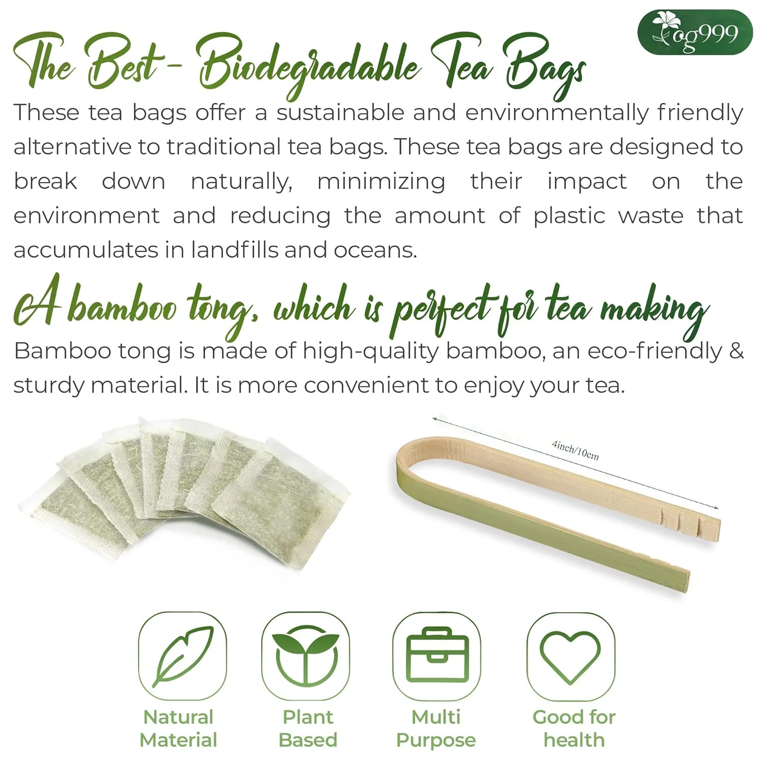 Premium Matcha Green Tea Bags | Blend of Sencha, Green Tea, Spearmint & Orange Slices - Image 8
