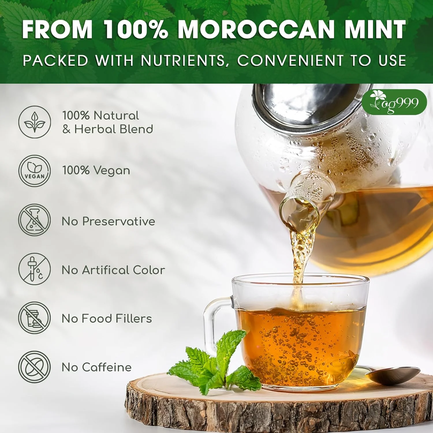 Premium Moroccan Mint Green Tea | Traditional Green Tea with Spearmint – Premium Quality Herbal Blend. - Image 4