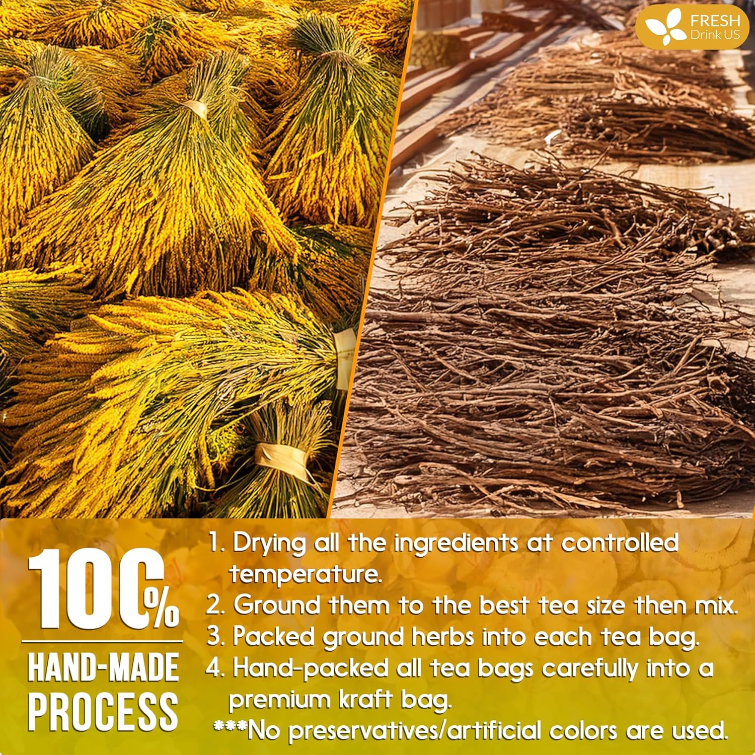 Premium Mullein Licorice Tea Bags. 100% Natural, Blend of Mullein Leaves, and Licorice Root. - Image 7