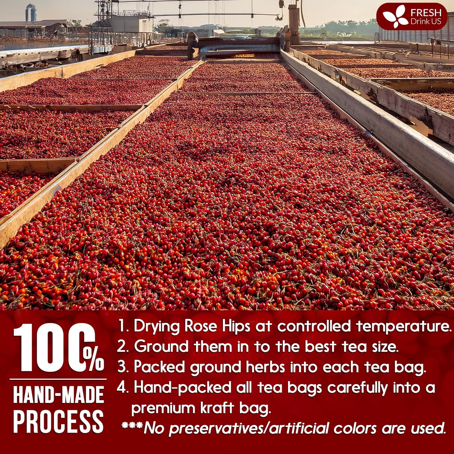 Premium Rosehip Tea Bags, 100% Natural & Pure from Rose Hip Fruits. - Image 7