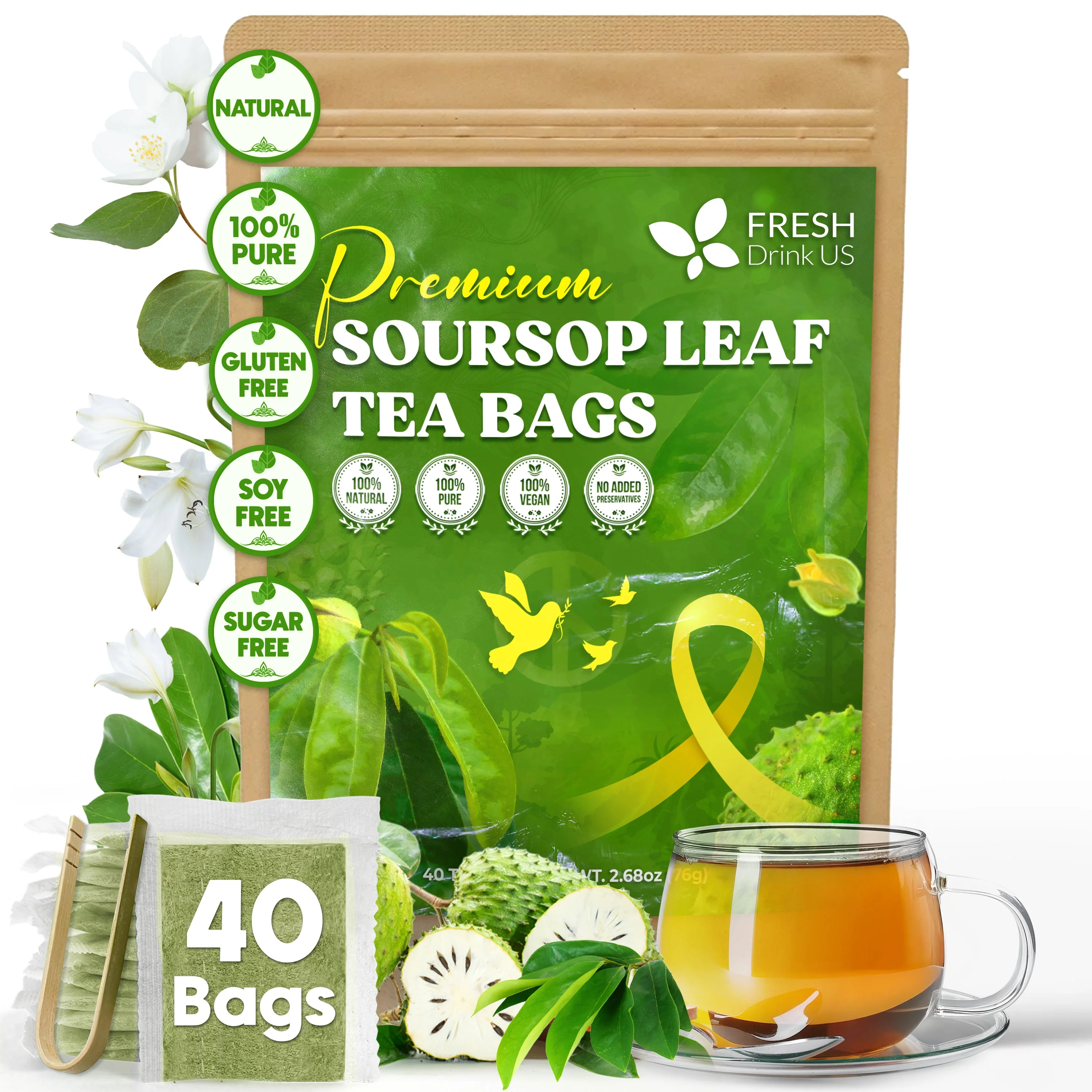 Premium Soursop Leaves Tea bags, Dried Soursop Leaves, Soursop Leaf Powder, Guanabana Leaves Tea, Hoja Guanabana Tea - Image 15