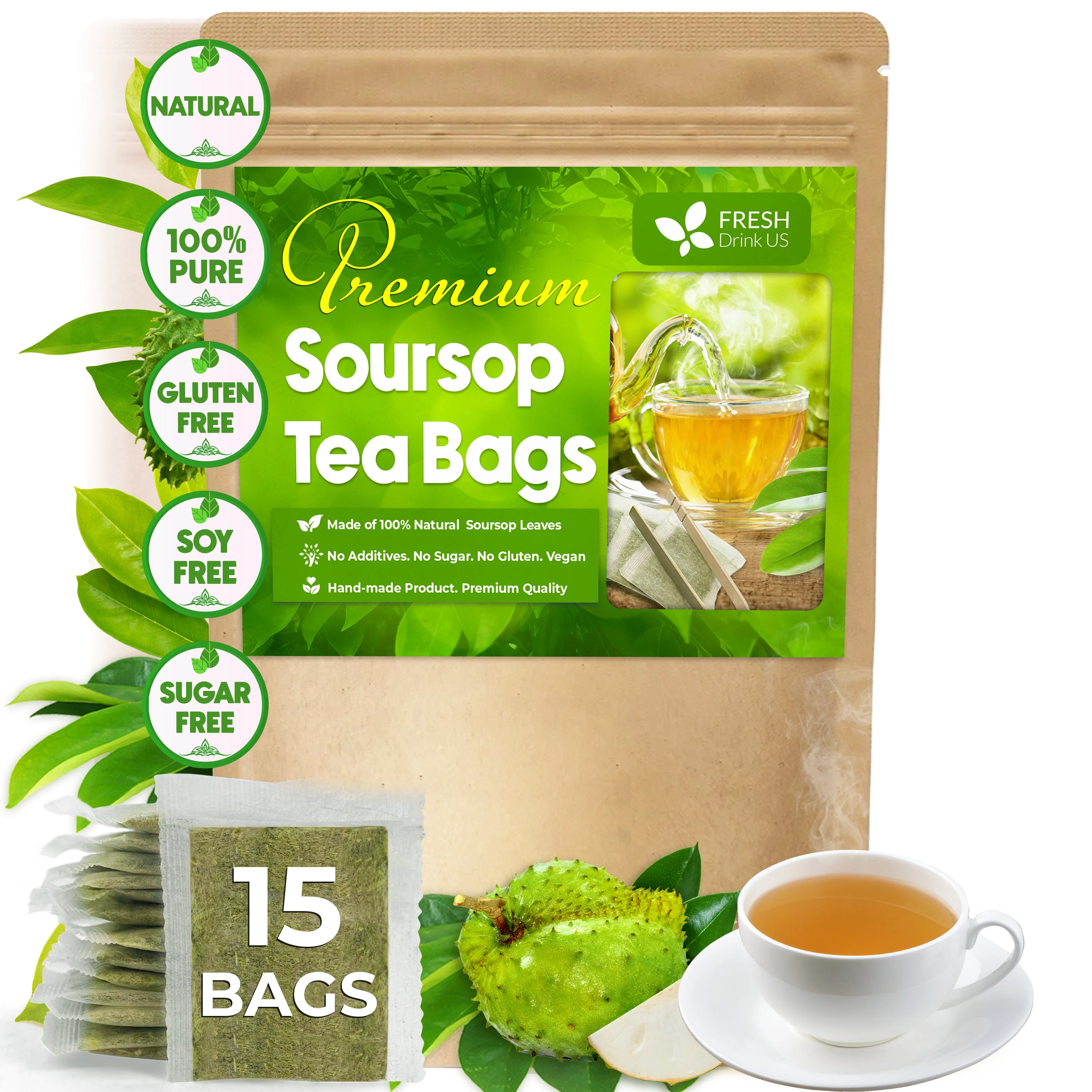 Premium Soursop Leaves Tea bags, Dried Soursop Leaves, Soursop Leaf Powder, Guanabana Leaves Tea, Hoja Guanabana Tea - Image 22