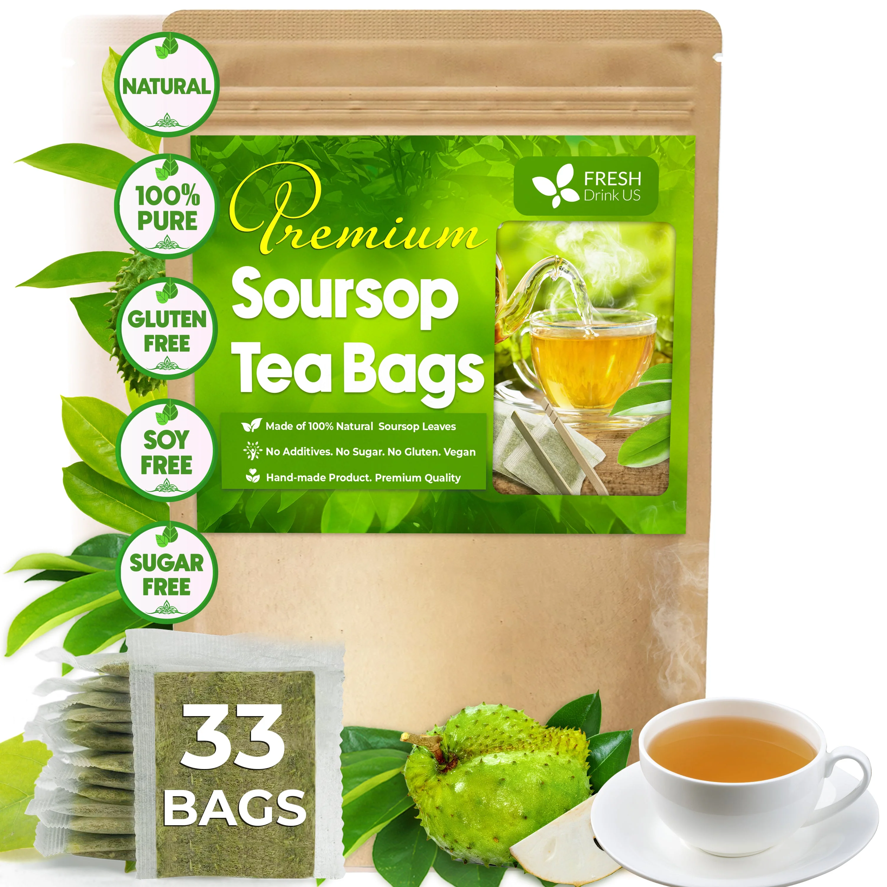 Premium Soursop Leaves Tea bags, Dried Soursop Leaves, Soursop Leaf Powder, Guanabana Leaves Tea, Hoja Guanabana Tea - Image 24