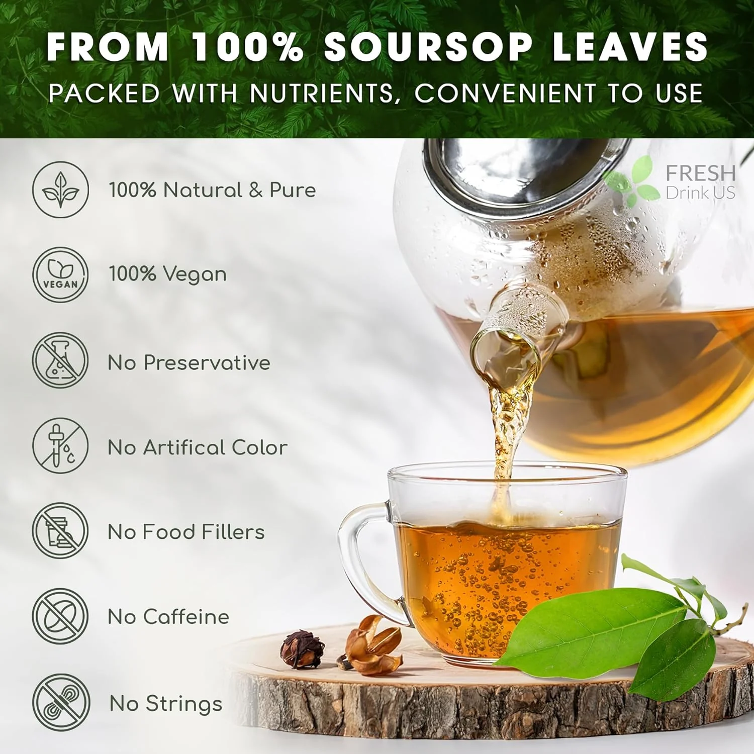 Premium Soursop Leaves Tea bags, Dried Soursop Leaves, Soursop Leaf Powder, Guanabana Leaves Tea, Hoja Guanabana Tea - Image 3