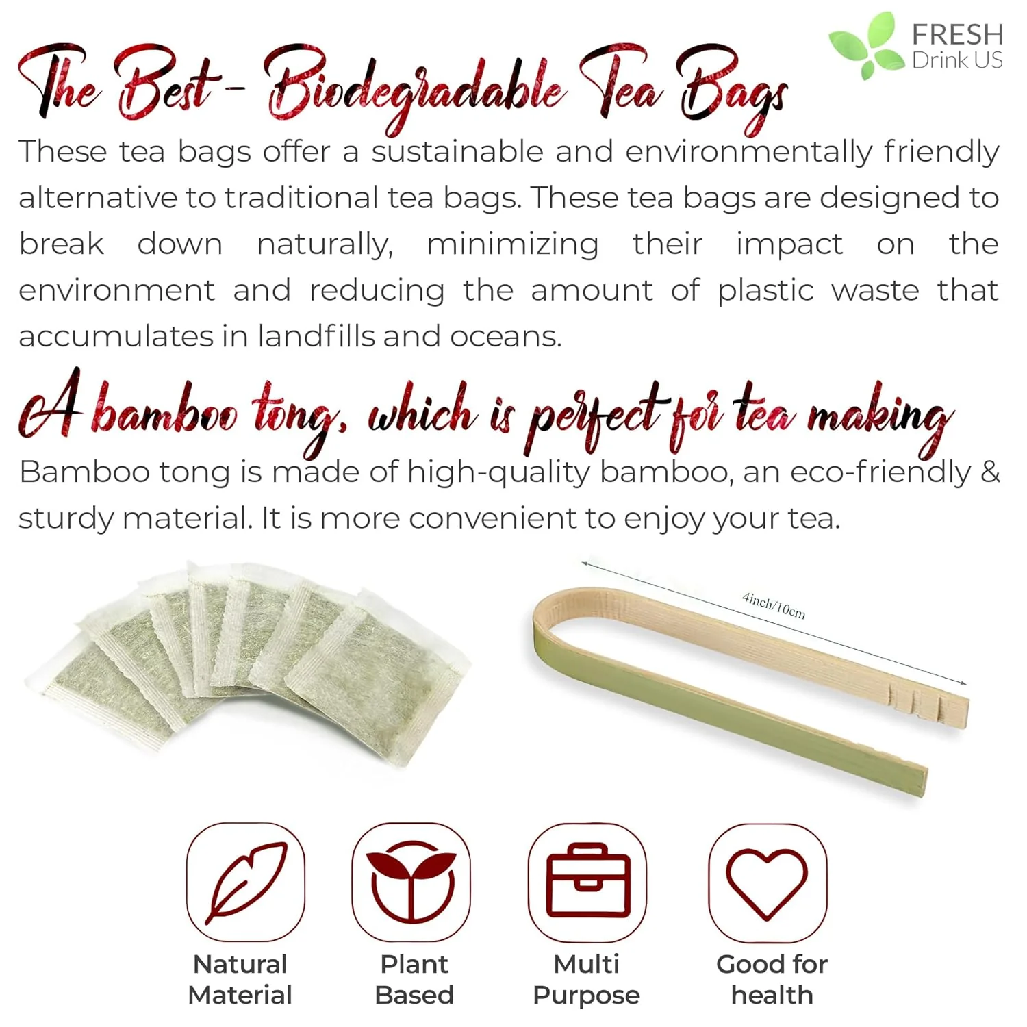 Raspberry Leaf Tea Bags, 100% Natural & Pure from Raspberry Leaves. Loose Leaf Raspberry Herbal Tea, Made with Natural Material Tea Bags, Raspberry Leaf Tea. No Sugar, No Caffeine, No Gluten, Vegan. - Image 4