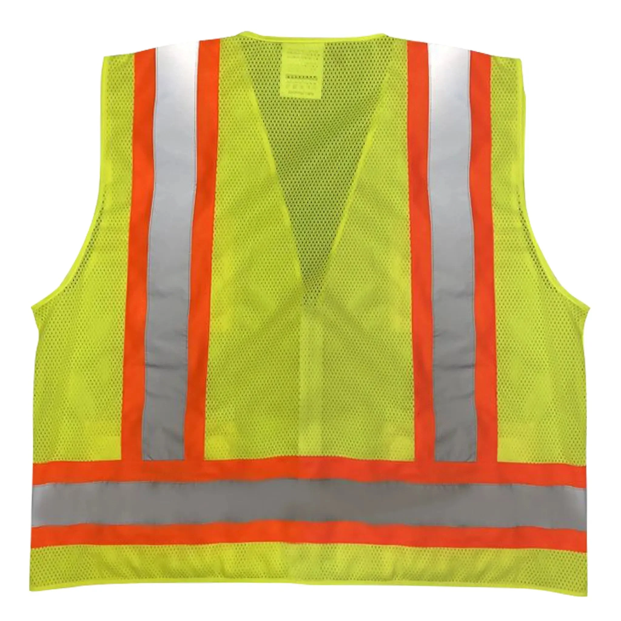 Safety Main 05TTSYZ Surveyor Vest, Class 2, Solid Front, Mesh Back, Hi-Vis Yellow, Pack of 5 - Image 3