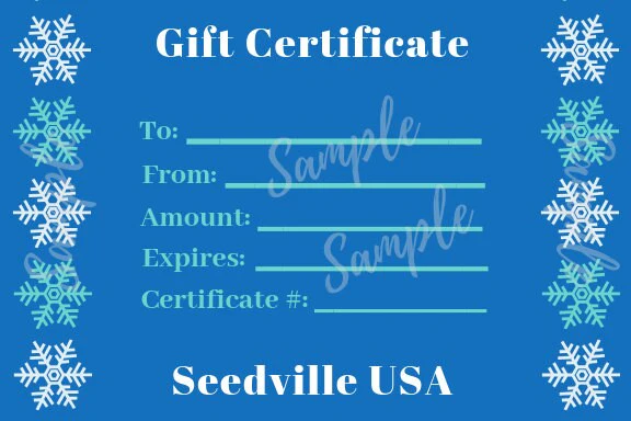 Seedville USA Shop Gift Certificate - Season's Greetings Hanukkah or Christmas Design - By Email or Postal Mail - You Choose Amount - Image 4