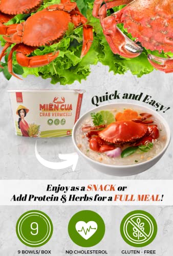 SIMPLY FOOD Instant Crab Glass Noodles (Miến Cua) - 9 BOWLS/ 55g each - Image 9