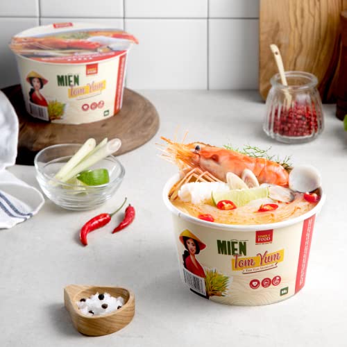 SIMPLY FOOD Instant Thai-Styled Tom Yum Glass Noodles- 9 BOWLS/ 55g each - Image 6